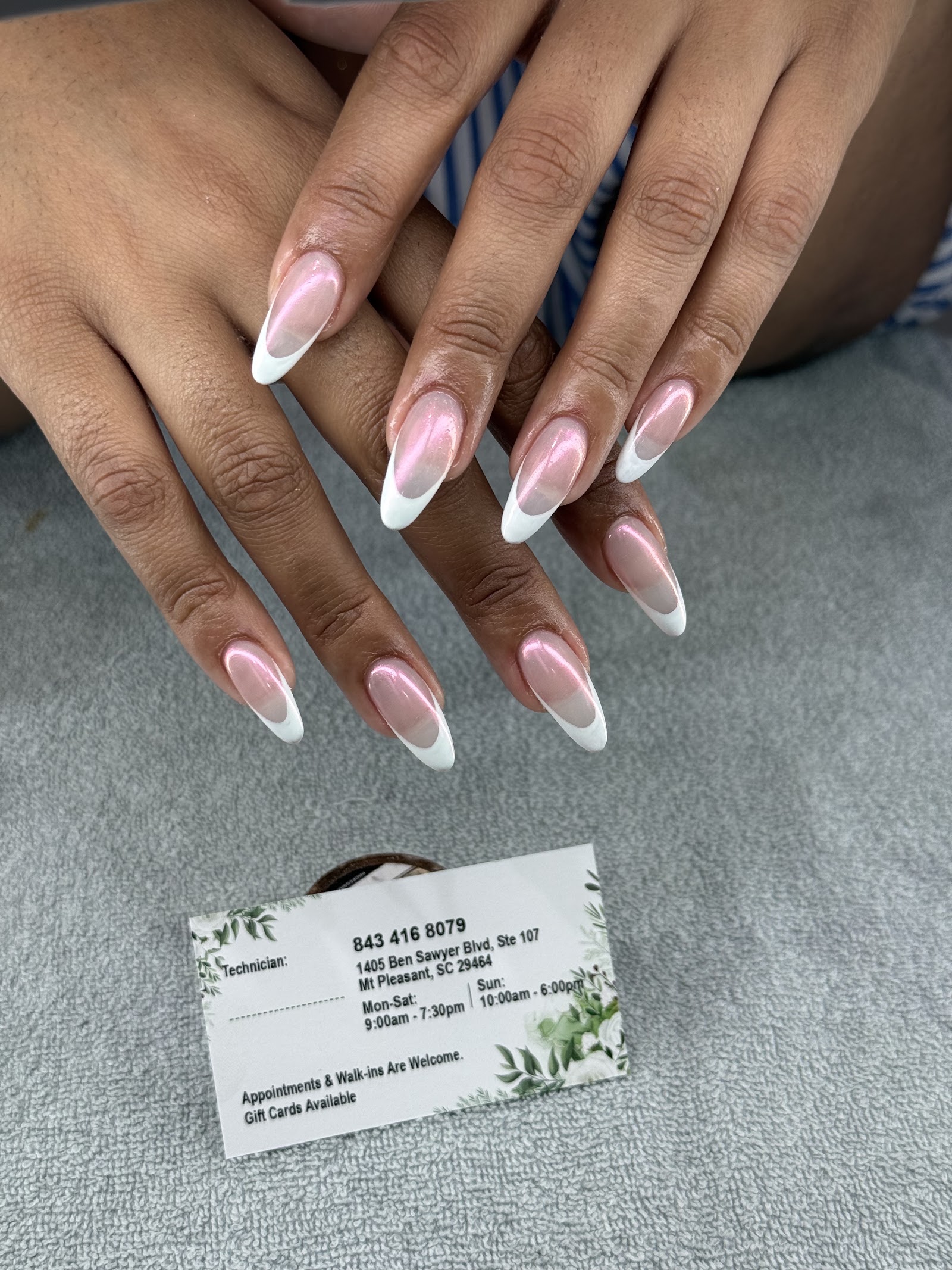 Harmony Nails & Spa nail work in Mount Pleasant, South Carolina